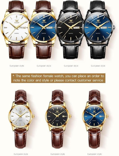 Classic Waterproof Leather Strap Mens Watch