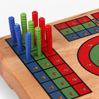 Classic Wooden Cribbage Board Game Three Track Set