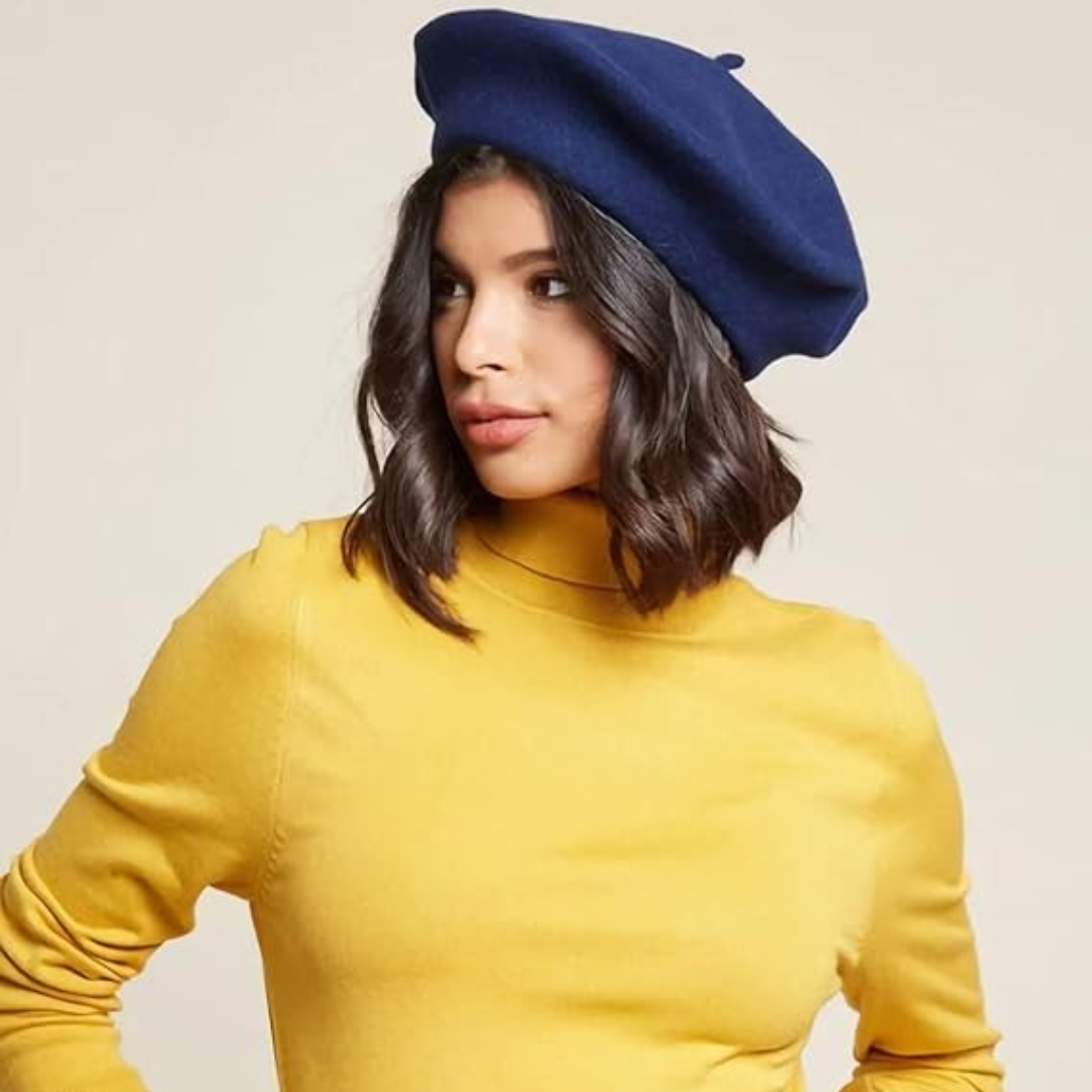 Classic Wool Beret Hat French Style Winter Fashion Cap