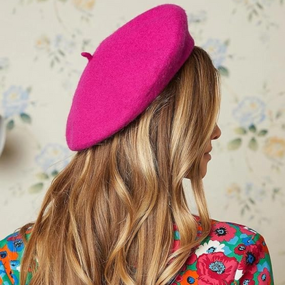 Classic Wool Beret Hat French Style Winter Fashion Cap