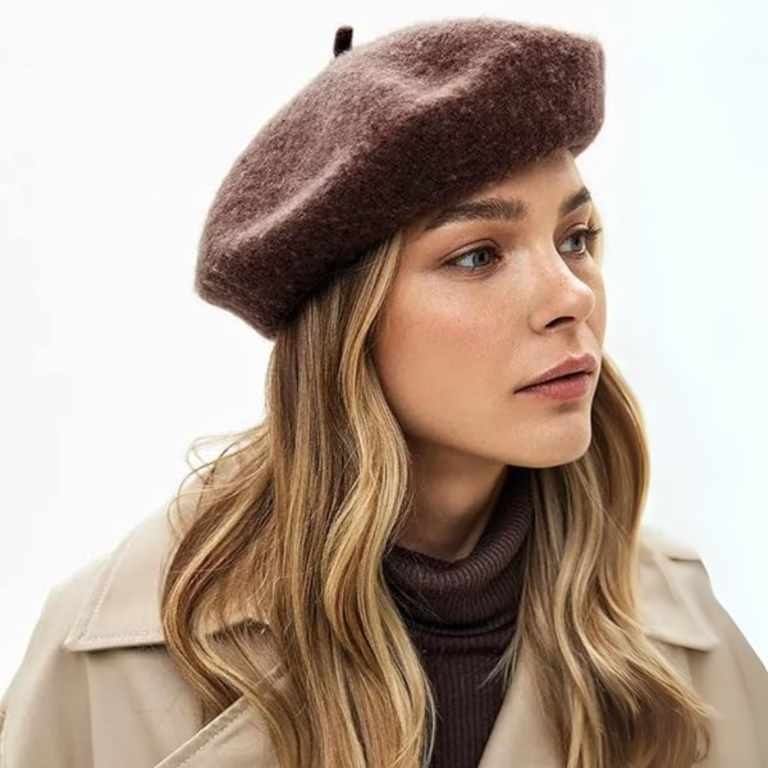Classic Wool Beret Hat French Style Winter Fashion Cap