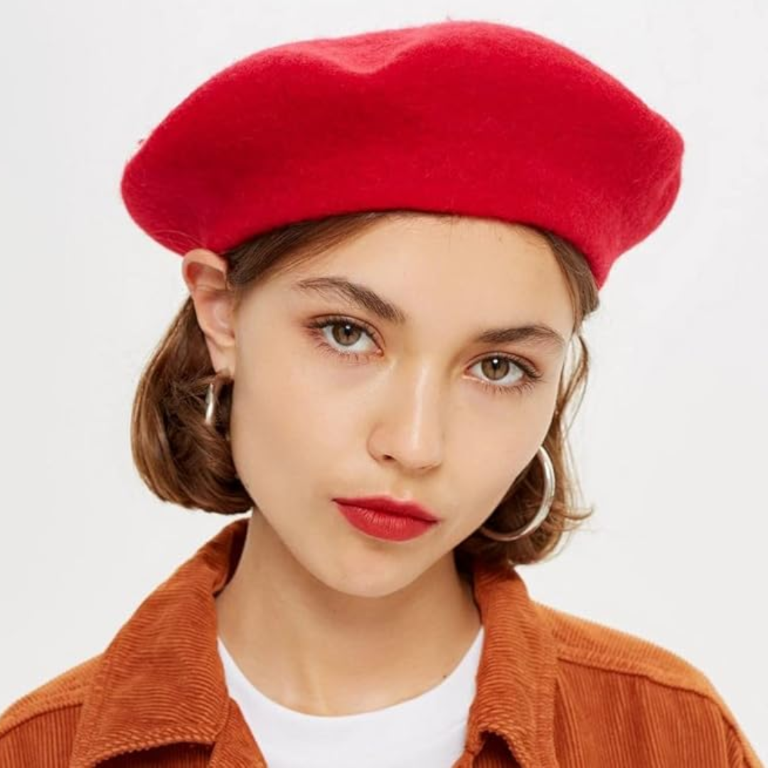 Classic Wool Beret Hat French Style Winter Fashion Cap