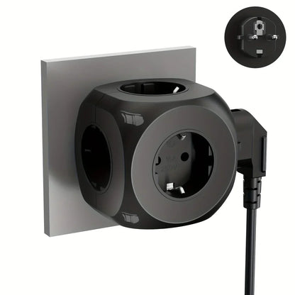 Compact Power Strip Cube Multi Socket Travel Adapter