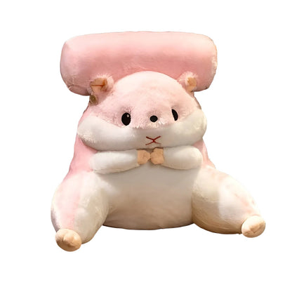 Cute Hamster Lumbar Support Pillow Plush Back Cushion