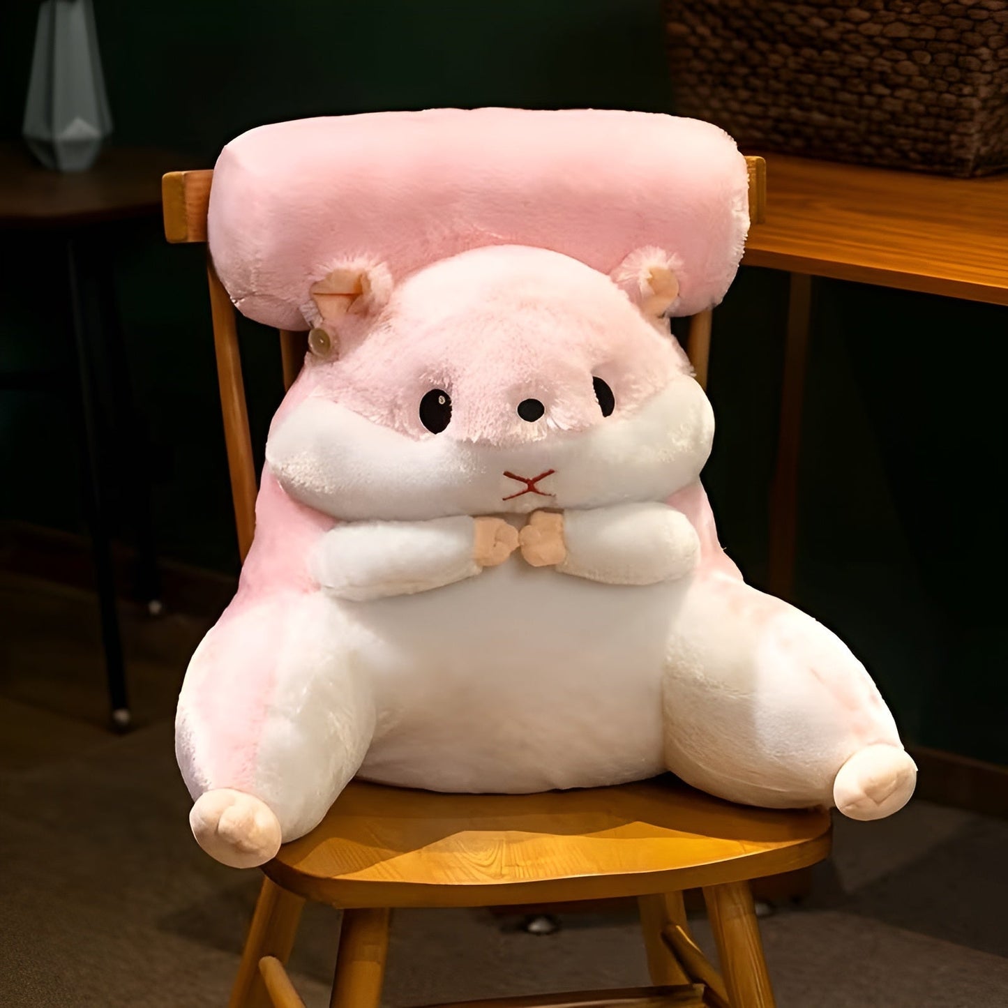 Cute Hamster Lumbar Support Pillow Plush Back Cushion