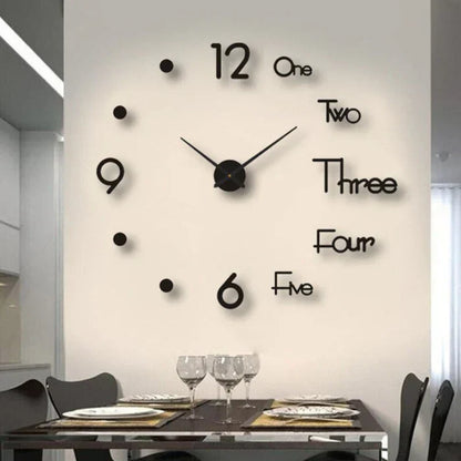 DIY Wall Clock Large Decorative Modern Creative Home Decor Clock