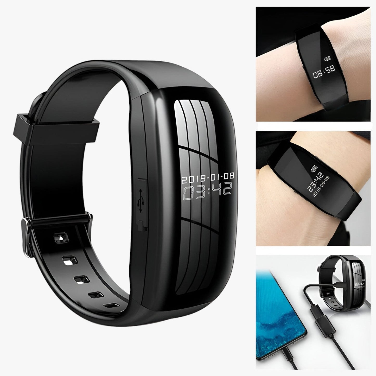 Digital Voice Recorder Wristband USB Audio Storage