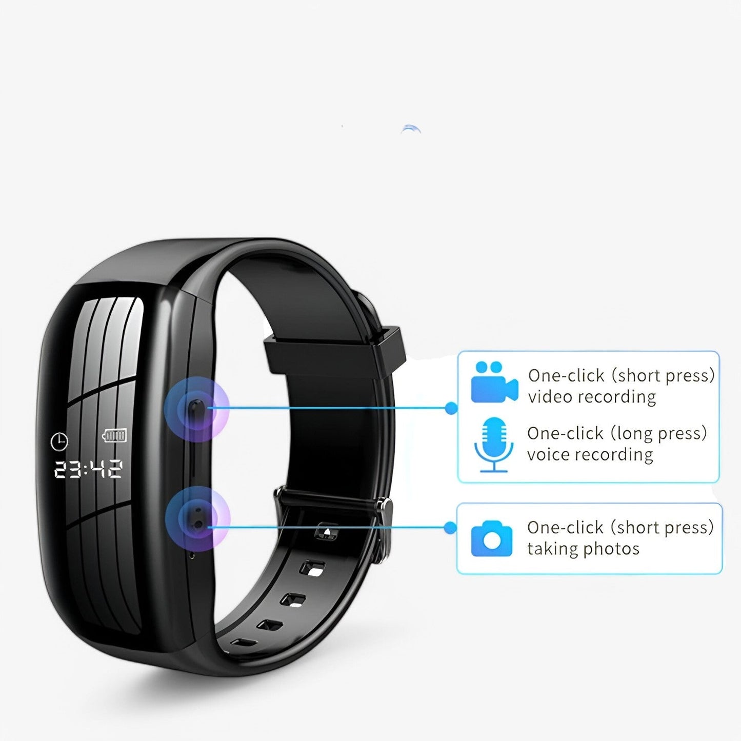 Digital Voice Recorder Wristband USB Audio Storage