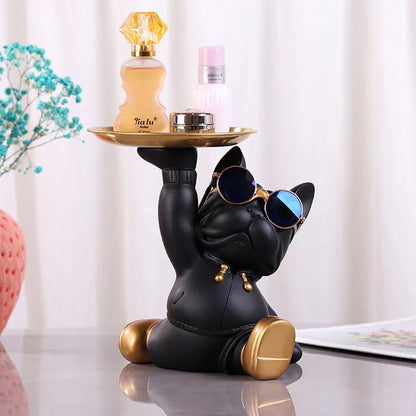 Dog Statue Storage Ornament Decorative Home Figurine Stylish Organizer