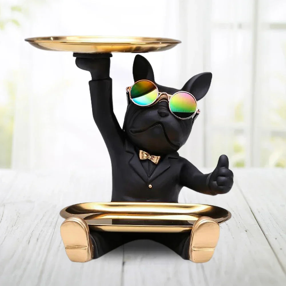 Dog Statue Storage Ornament Decorative Home Figurine Stylish Organizer