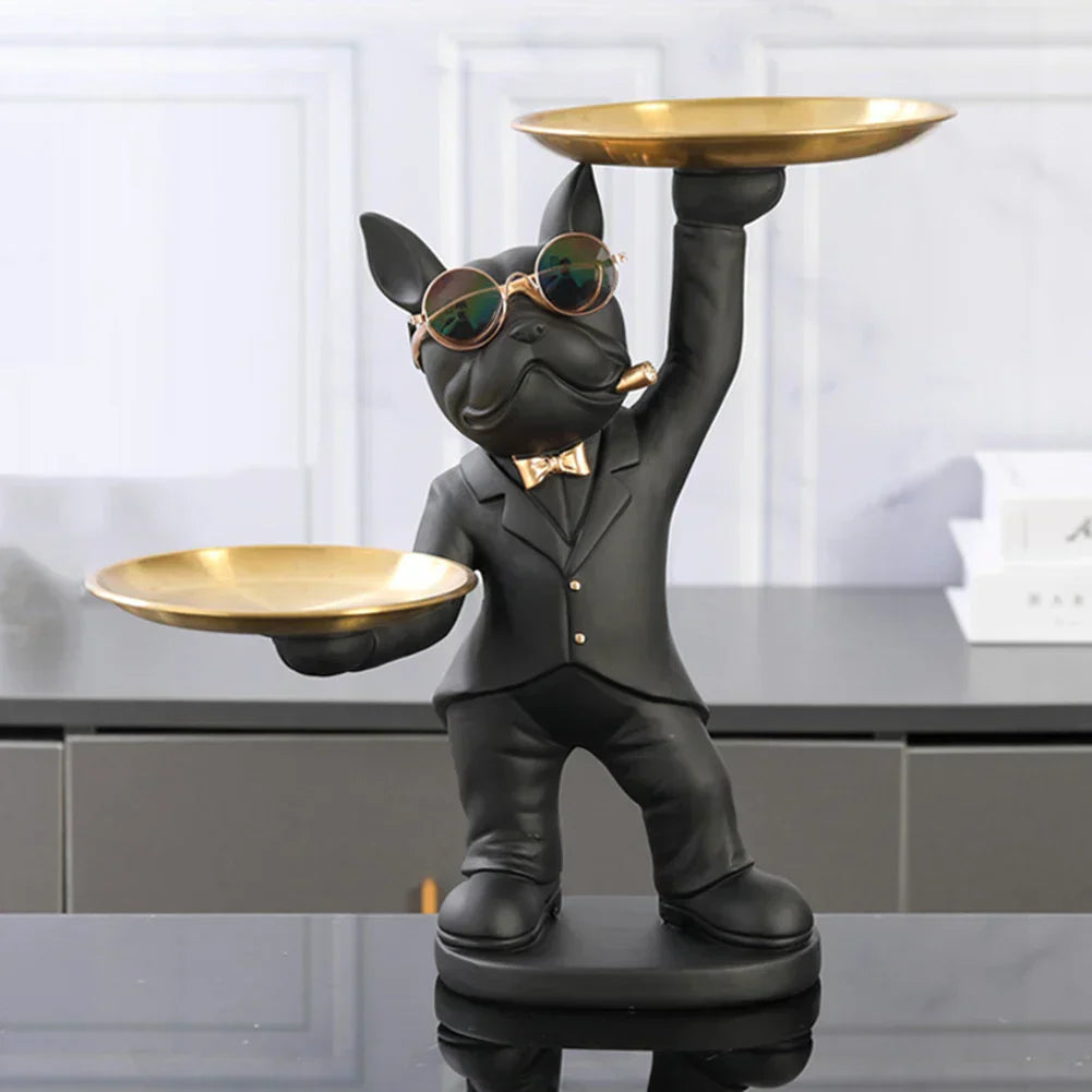 Dog Statue Storage Ornament Decorative Home Figurine Stylish Organizer
