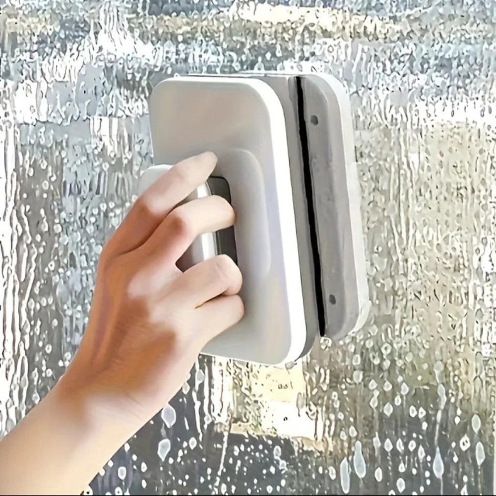 Double-Sided Magnetic Window Cleaner with Safety Rope for Streak-Free Glass
