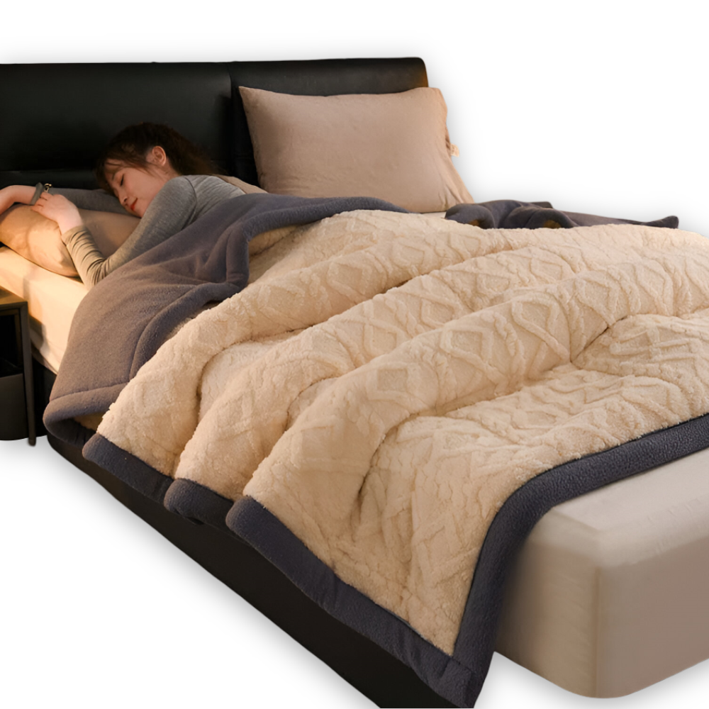 Double Sided Microfiber Fleece Blanket Extra Warm Plush Throw