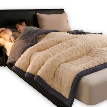 Double Sided Microfiber Fleece Blanket Extra Warm Plush Throw