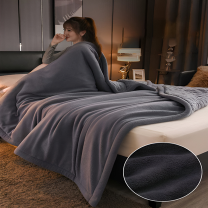 Double Sided Microfiber Fleece Blanket Extra Warm Plush Throw