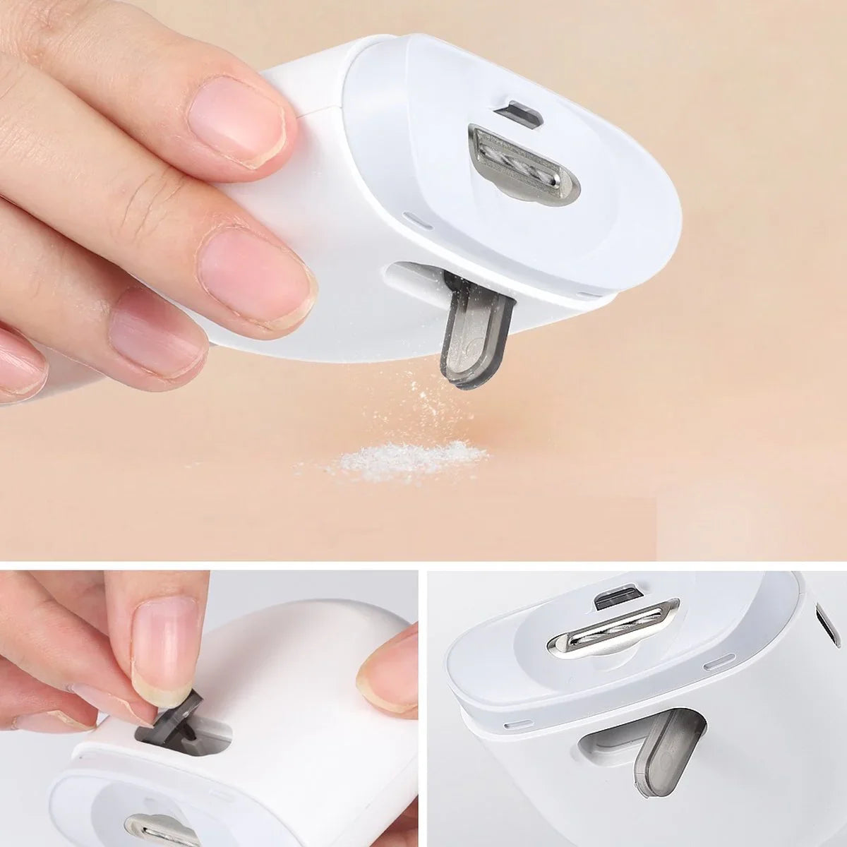 Electric Nail Trimmer USB Rechargeable Automatic Nail Clipper Polisher