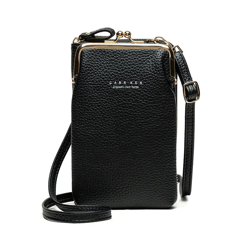 Elegant Crossbody Shoulder Bag Women Crystal Zip Handbag