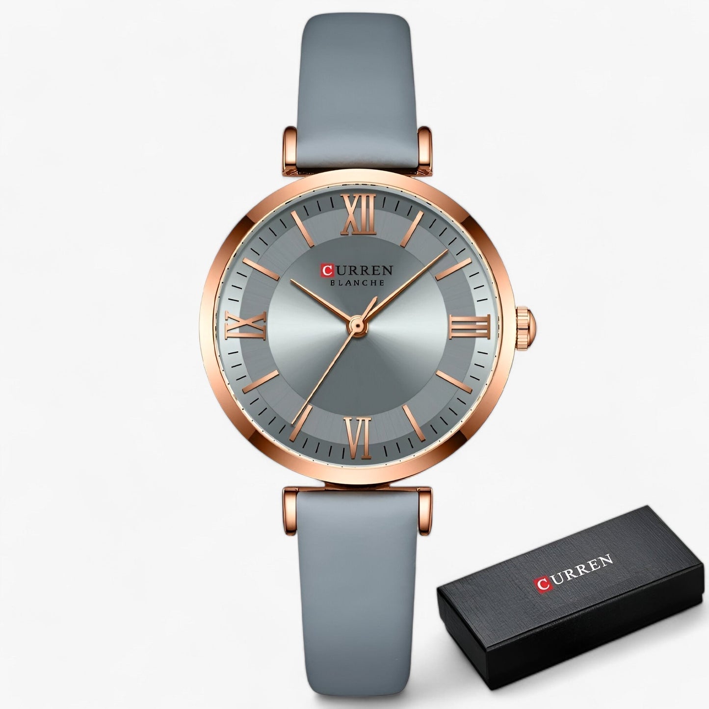 Elegant Womens Quartz Watch Leather Strap Wristwatch