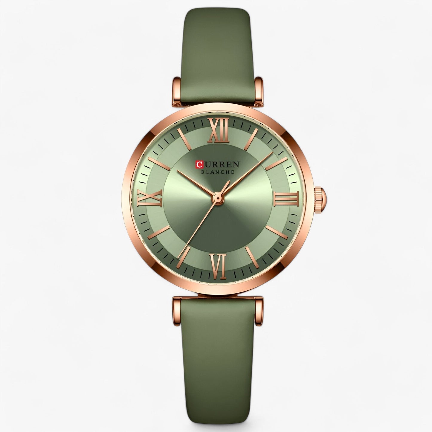 Elegant Womens Quartz Watch Leather Strap Wristwatch