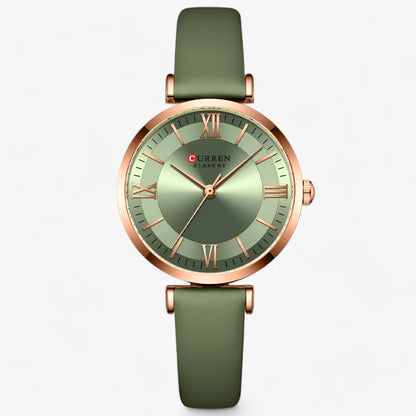 Elegant Womens Quartz Watch Leather Strap Wristwatch