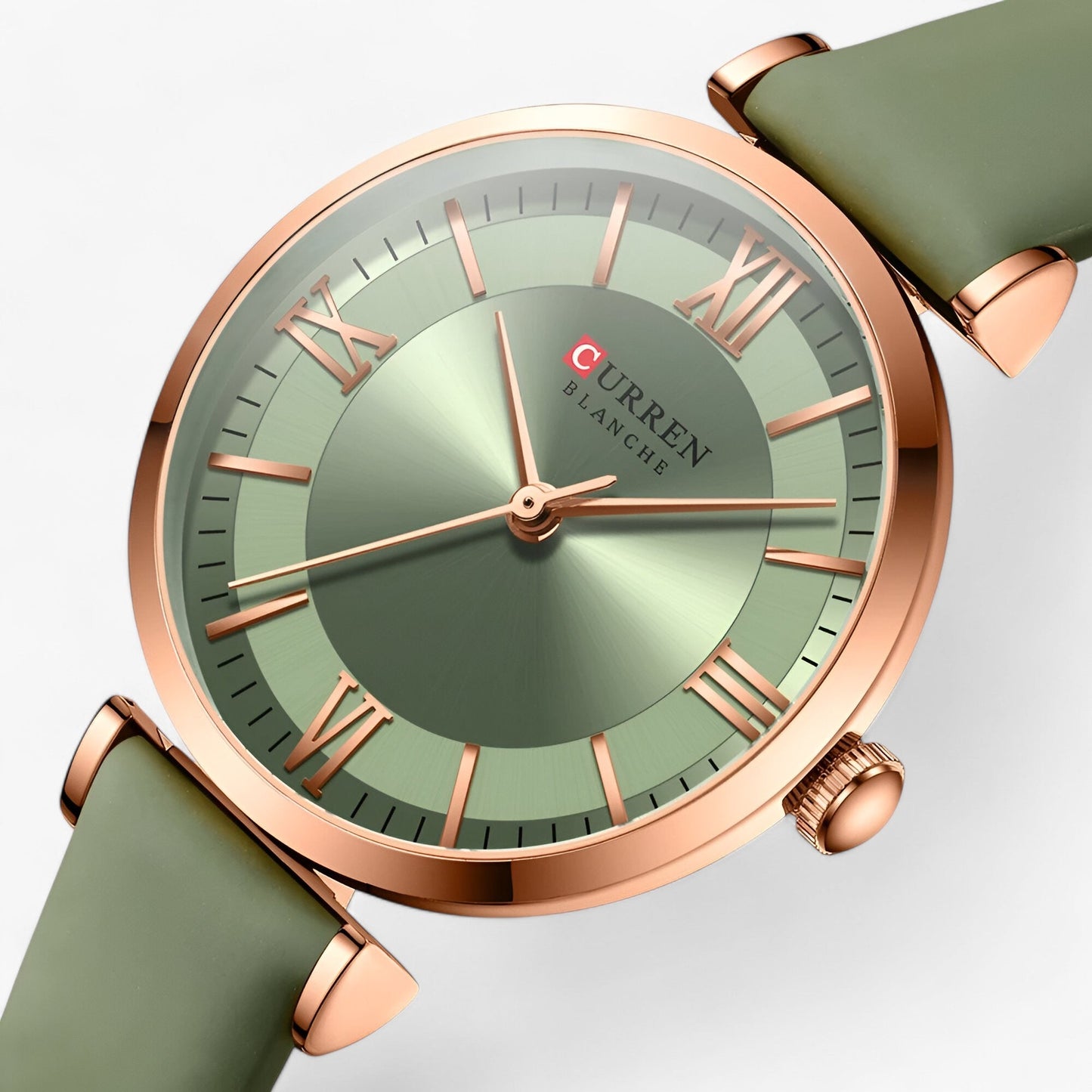 Elegant Womens Quartz Watch Leather Strap Wristwatch