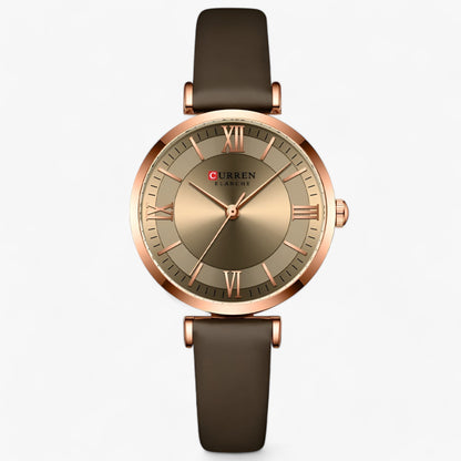 Elegant Womens Quartz Watch Leather Strap Wristwatch