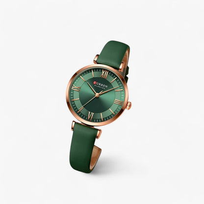 Elegant Womens Quartz Watch Leather Strap Wristwatch