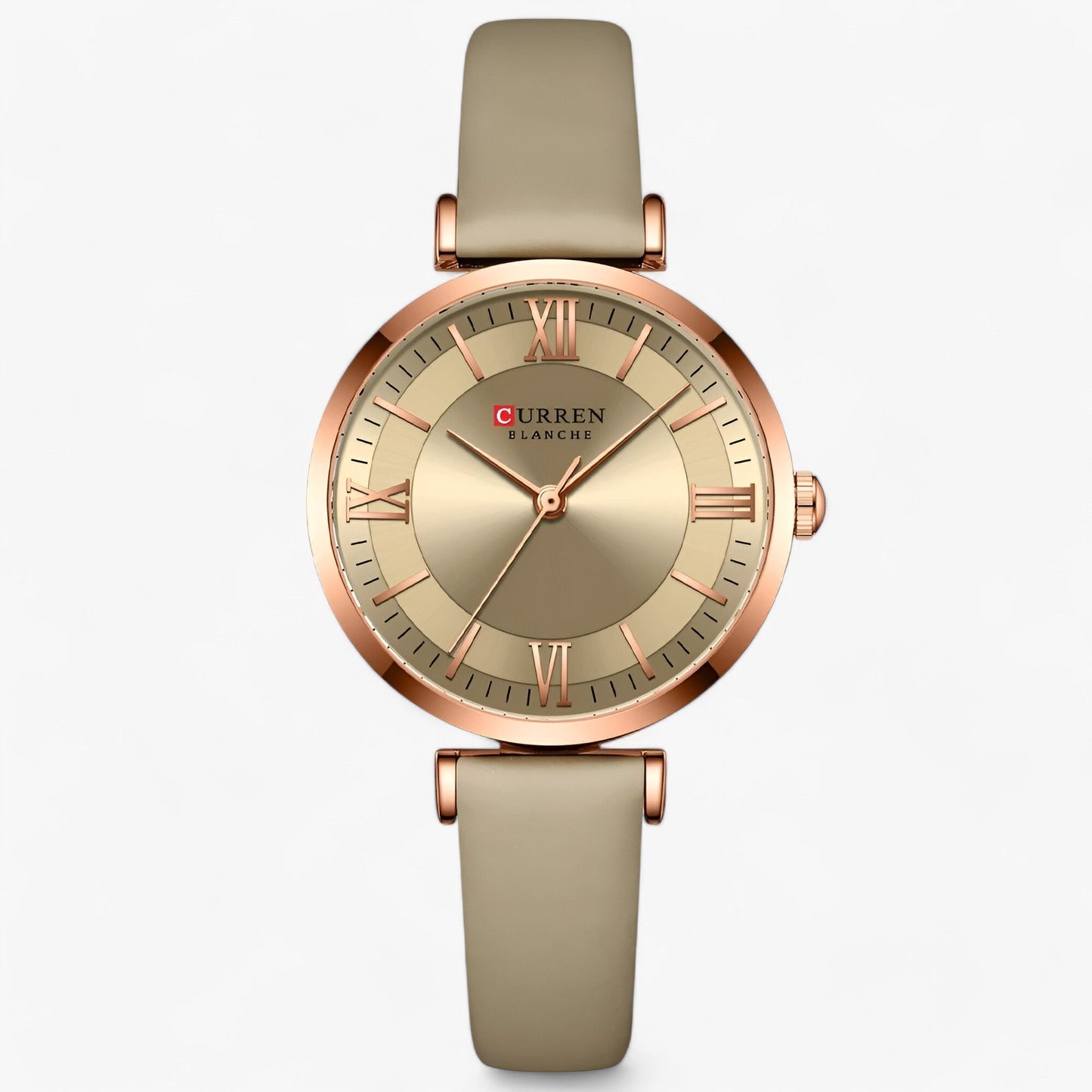 Elegant Womens Quartz Watch Leather Strap Wristwatch