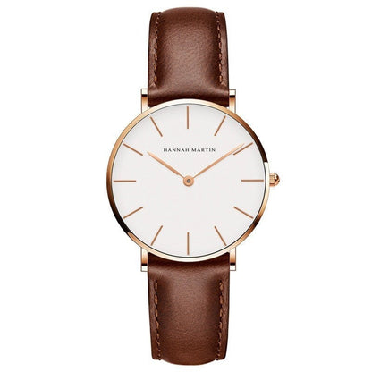 Elegant Women's Quartz Watch with Stainless Steel Band