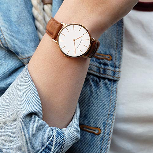 Elegant Women's Quartz Watch with Stainless Steel Band