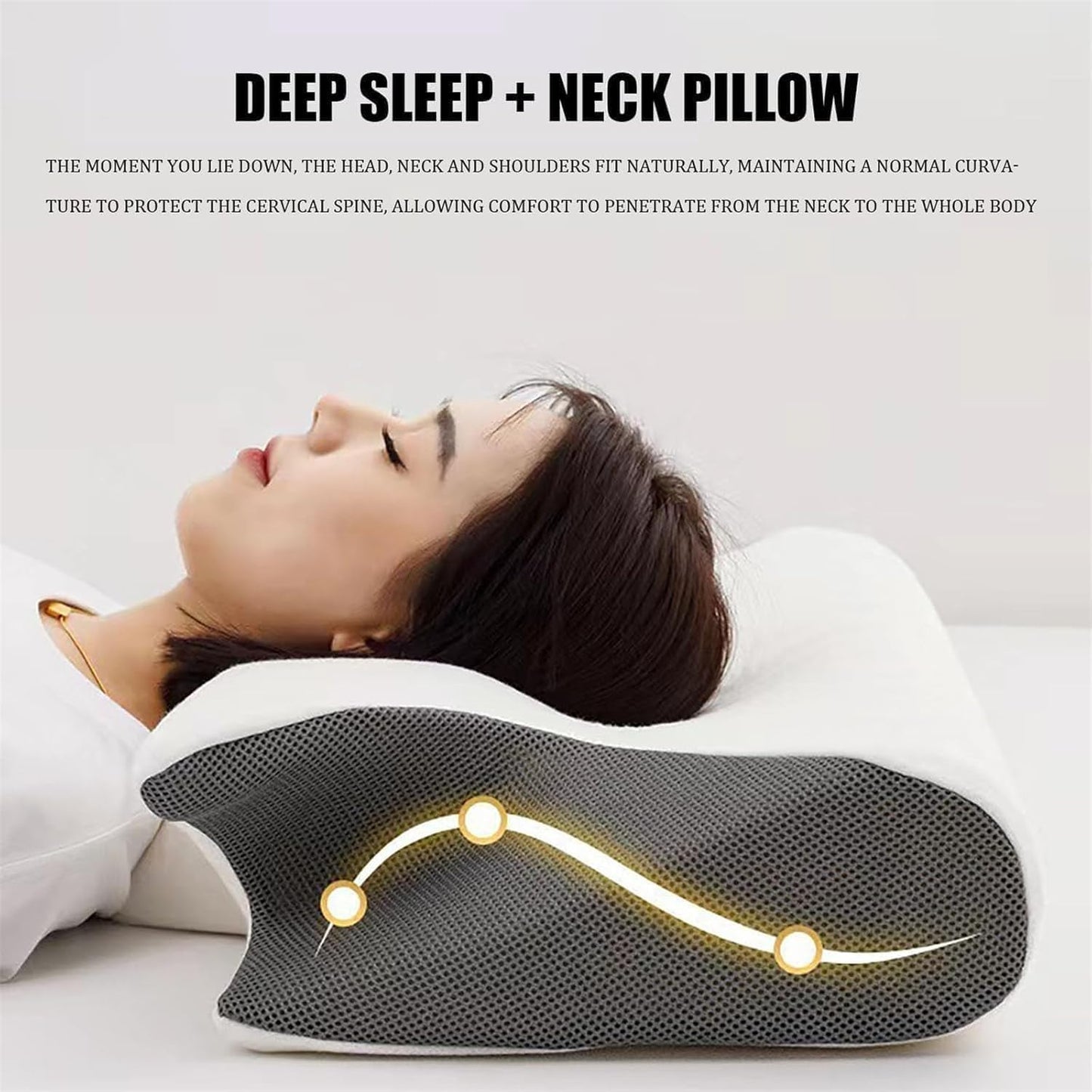 Ergonomic Memory Foam Pillow Neck Support Sleeping Pillow