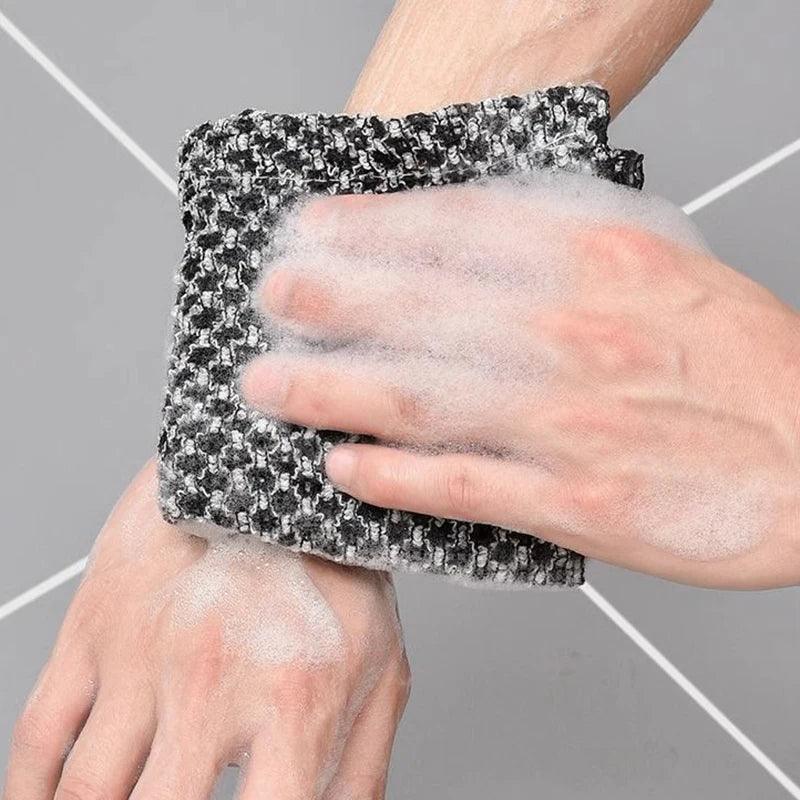 Exfoliating Shower Cloth Bamboo Charcoal Body Scrubber Deep Cleansing Skin Care