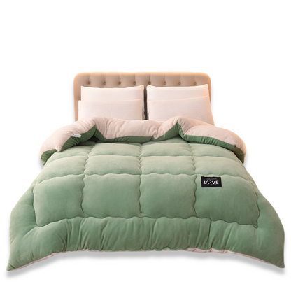 Faux Lamb Wool Winter Duvet Cover Soft Warm Bedding Set