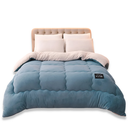 Faux Lamb Wool Winter Duvet Cover Soft Warm Bedding Set