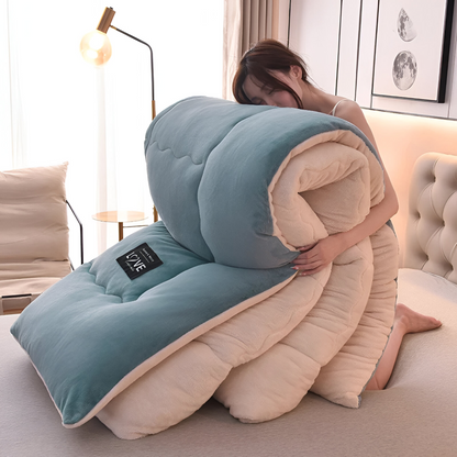 Faux Lamb Wool Winter Duvet Cover Soft Warm Bedding Set