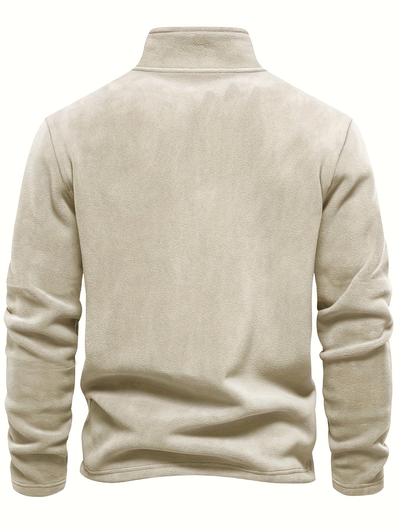Fleece Lined Half Zip Pullover Warm Casual Winter Sweatshirt