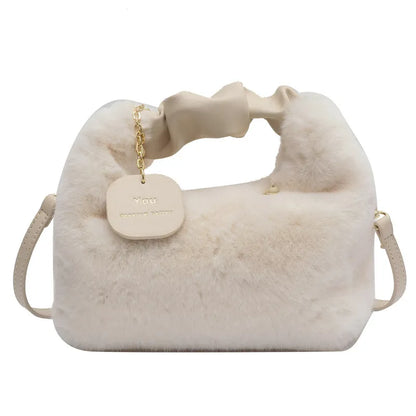 Fluffy Crossbody Bag Women Plush Shoulder Handbag