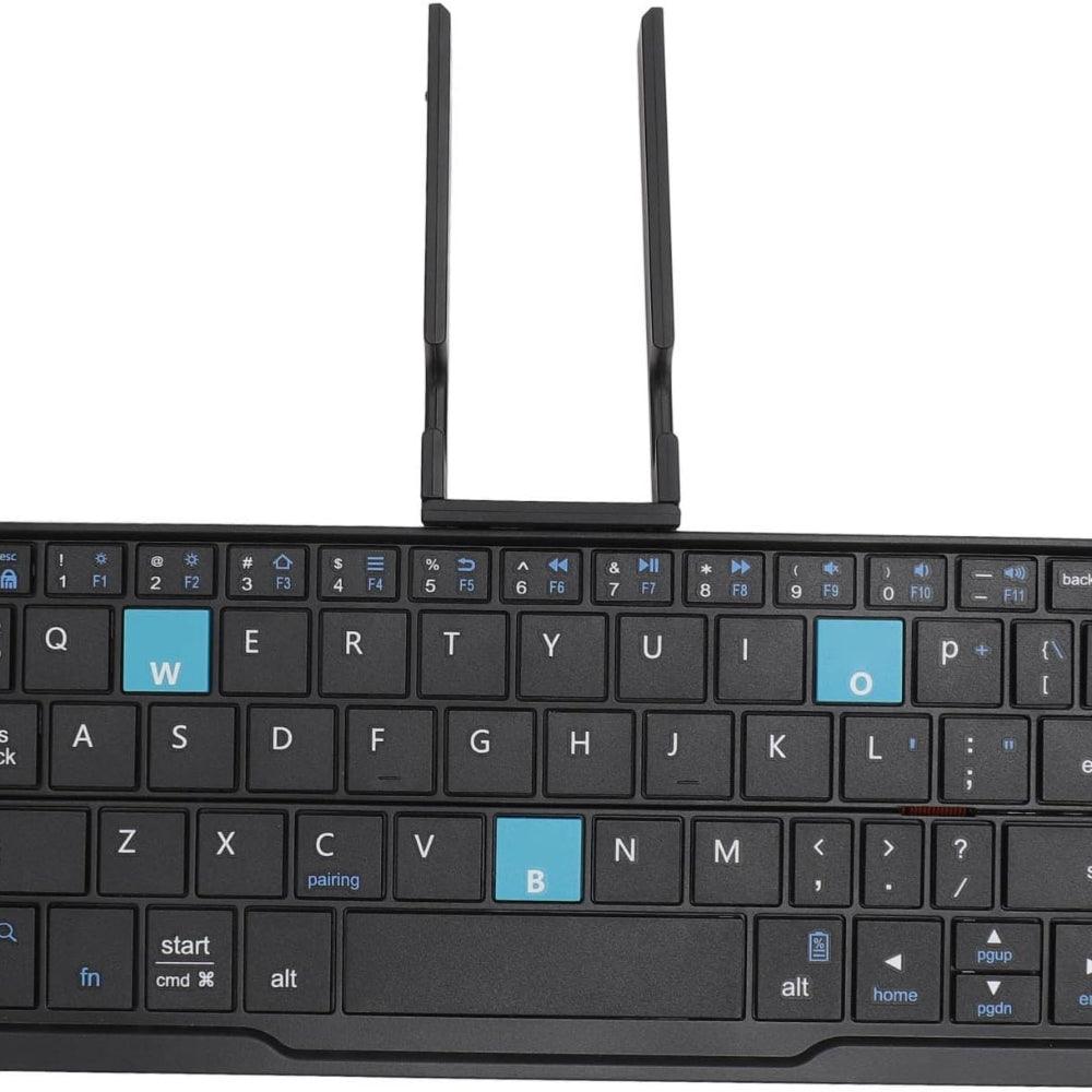 Foldable Bluetooth Keyboard with Stand for Travel and Work