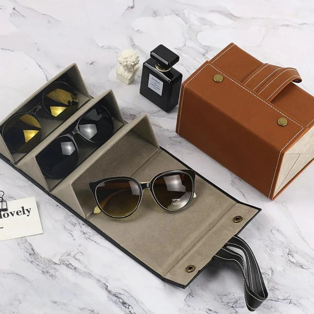Foldable Eyeglasses Organizer Case for Multiple Glasses