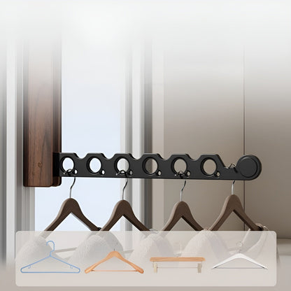 Foldable Wooden Wall Coat Rack Space Saving Organizer