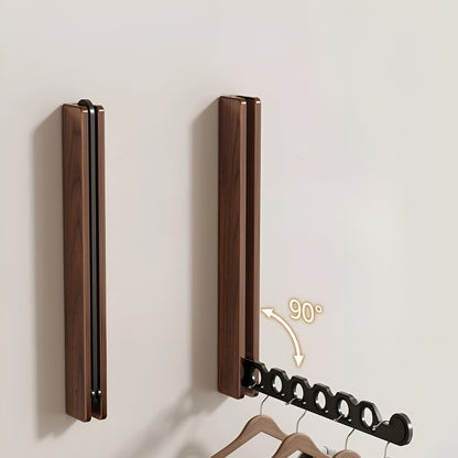 Foldable Wooden Wall Coat Rack Space Saving Organizer