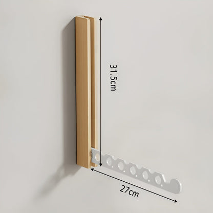 Foldable Wooden Wall Coat Rack Space Saving Organizer