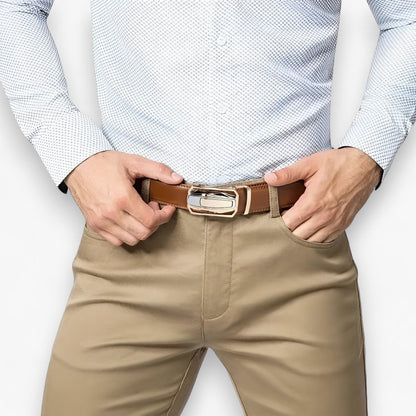 Genuine Leather Ratchet Belt for Men