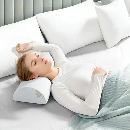 Half Moon Neck Pillow Ergonomic Cervical Support Cushion