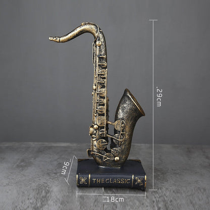 Handmade Music Band Sculpture Resin Musician Figurine Decor