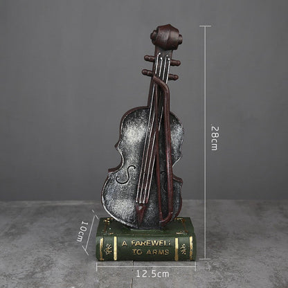 Handmade Music Band Sculpture Resin Musician Figurine Decor
