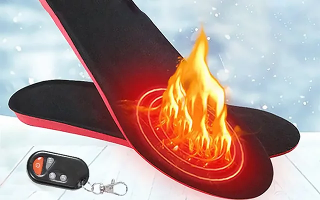 Heated Insoles Rechargeable With Remote Control 3 Heat Levels Warm Shoe Inserts