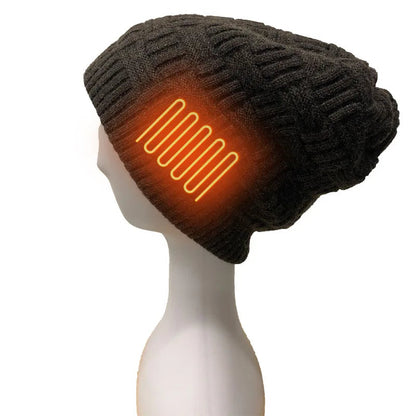 Heated USB Beanie with Adjustable Temperature for Winter Outdoor Activities