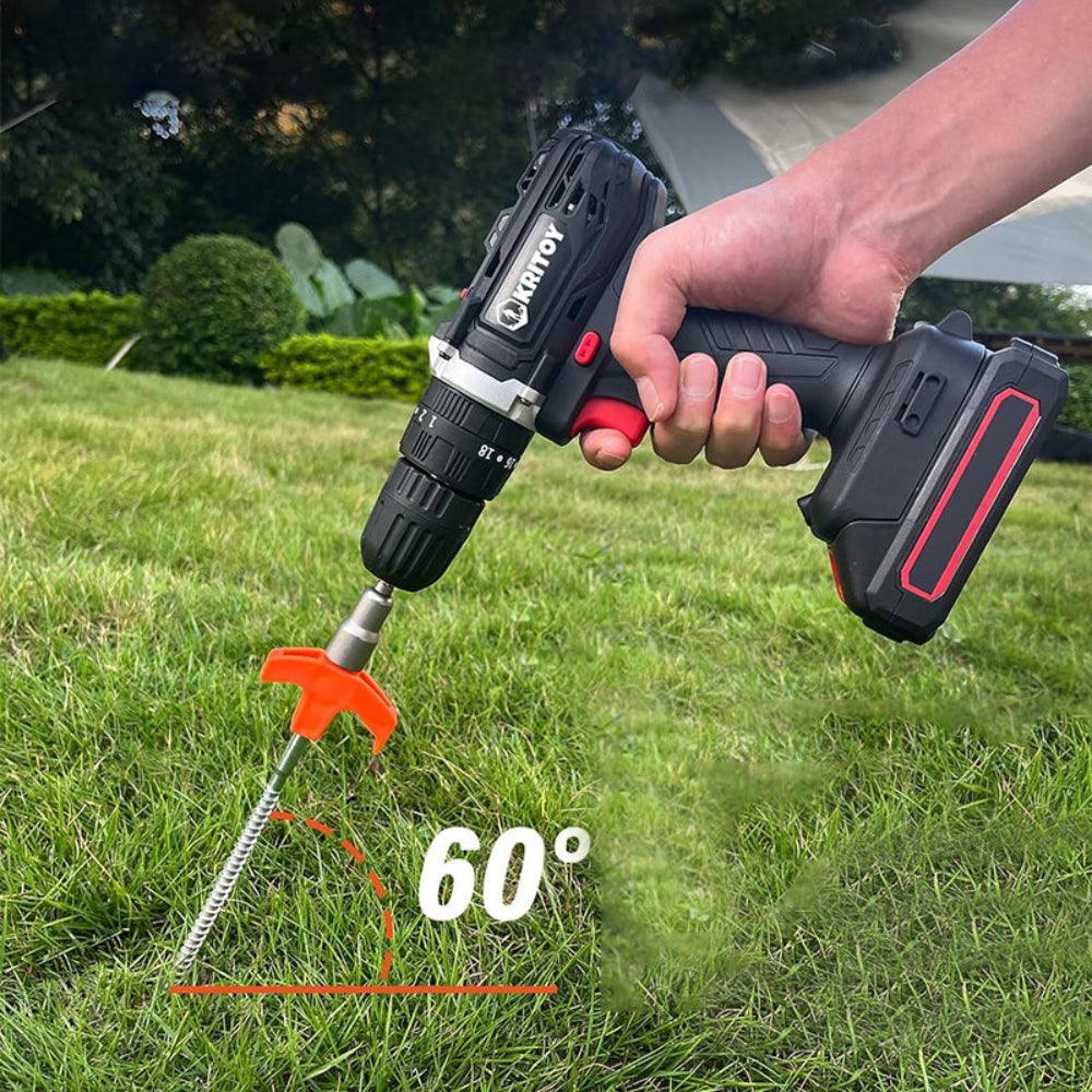 Heavy Duty Screw Tent Pegs Ground Anchors Camping Stake Set