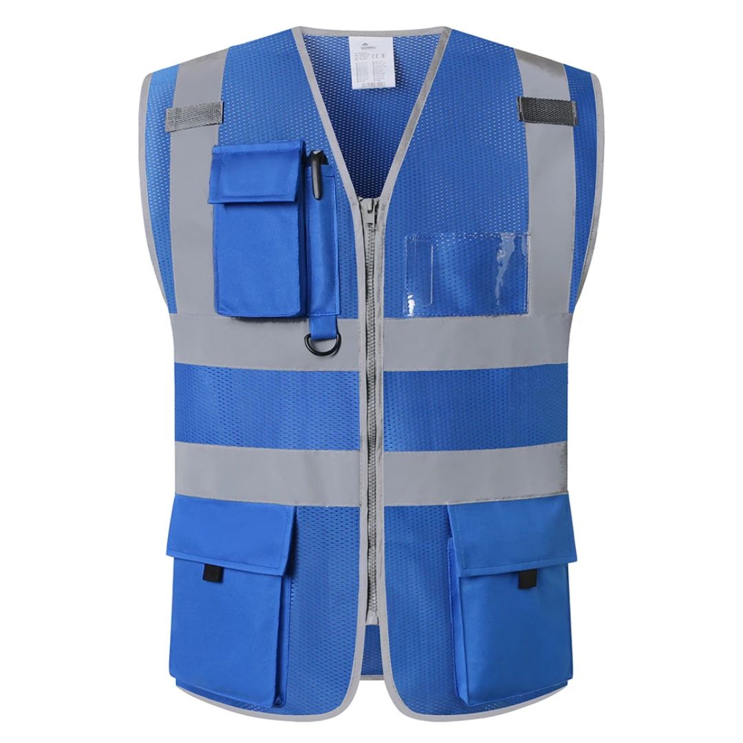 High Visibility Safety Vest Reflective Workwear Lightweight Utility Vest